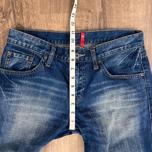 Uniqlo Straight Relaxed Denim Jeans Sz 26 - Picture 8 of 11